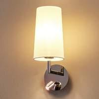 Fabric wall light Anian with an LED reading light