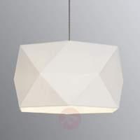 Fabric pendant light Polygon with wooden details