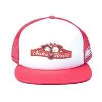Fallout 4 Nuka World Trucker Baseball Cap One Size White And Red