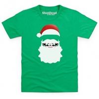 father christmas face kids t shirt