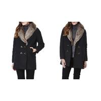 Faux Fur Double-Breasted Winter Coat - 6 Sizes
