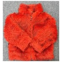 Falmer 6-7 Years Red Faux-Fur Vintage Jacket