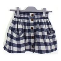 Fat Face Age 6-7 yrs Blue and White Checked Skirt