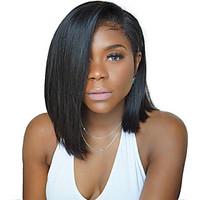Fashion Silky Straight Short Bob Wigs With Baby Hair Heat Resistant Synthetic Lace Front Wig