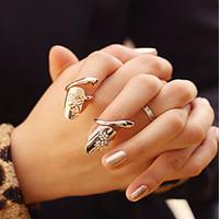 Fashion Temperament Thumb-nail Ring Gold Nnd Silver Two Color Suits 2Pcs/Set