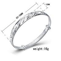 Fashion Sterling Silver Plated Bangle Women\'s Bracelet