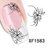 fashion new style water transfer stickers 1 sheets 3d design diy nail  ...