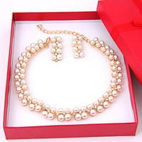 Fashion gold-plated necklace (necklace) (earrings)