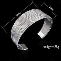 fashion sterling silver plated fringe bangle womens bracelet