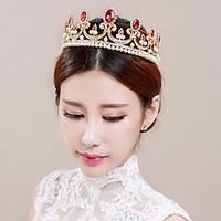 Fashion Wedding Party Women Bride Red Opal Tiaras