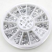 fashion diy transparent diamante rhinestone crystal nail art decal tip ...