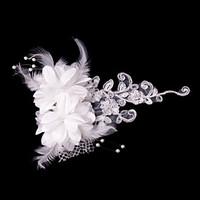 Fashion Women Satin Flowers With Imitation Pearl Wedding/Party Headpiece