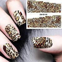 fashion printing pattern water transfer printing leopard print nail st ...