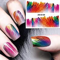 Fashion Printing Pattern Color Focus Water Transfer Printing Nail Stickers