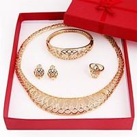 Fashion gold plated Necklace(Necklace, Earring, Bracelet, Ring) Jewelry Sets