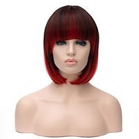 Fashional Lady Synthetic Wig Ombre Color 1b/bug Straight BOBO Heat Resistant Hair Synthetic Wigs