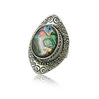 Factory Original Design Gypsy Vintage Silver Plated Boho Shell Rings for Woman
