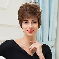 fashion slightly texture short layered capless wigs natural straight h ...