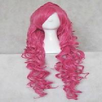 Fashion Cosplay Wig Pink Synthetic Hair Woman\'s Long Wavy Animated Wigs Cartoon Wigs Full Wig