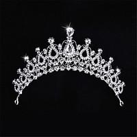 Fashion Wedding Party Women Bride Silver Rhinestone Tiaras