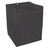 FABRIC, PVC COATED BAG TO SUIT LAUNDRY TROLLEY. COLOUR BLACK