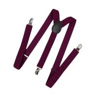 Fashion Clip on Suspenders Elastic Y-Shape Back Formal Unisex Adjustable Braces