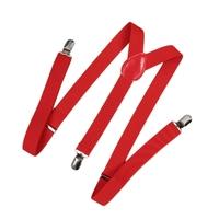 Fashion Clip on Suspenders Elastic Y-Shape Back Formal Unisex Adjustable Braces
