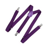 Fashion Clip on Suspenders Elastic Y-Shape Back Formal Unisex Adjustable Braces