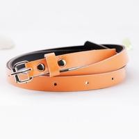 Fashion Women Lady Waist Belt PU Faux Leather Candy Color Skinny belt