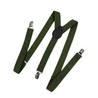 Fashion Clip on Suspenders Elastic Y-Shape Back Formal Unisex Adjustable Braces