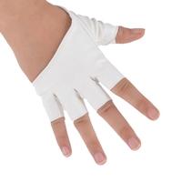 Fashion Women Gloves Soft PU Leather Half Finger Short Gloves Driving Dancing Show Gloves White