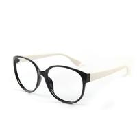 Fashion Unisex Women Men Glasses Frame No Lens Eyeglasses Eyewear Nerd Black + White