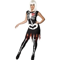 fancy dress glow in the dark skeleton costume