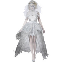 fancy dress ghostly bride costume