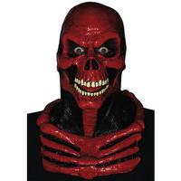 fancy dress red n shoulders skeleton mask