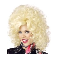 fancy dress country and western diva blonde wig