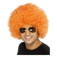 fancy dress economy clown wig in orange
