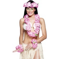 Fancy Dress - PINK Hawaiian Leis Set