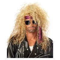 Fancy Dress - Heavy Metal Rocker Blonde Wig