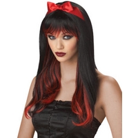 Fancy Dress - Enchanted Tresses Wig (Black & Red)