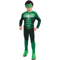 fancy dress child muscle chest green lantern super hero costume