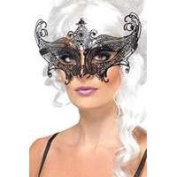 Farfalla Metal Filigree Eyemask Black