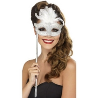 Fancy Dress - Masquerade Mask on Stick