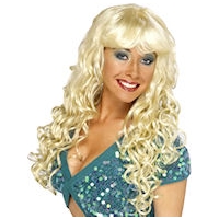 fancy dress siren blonde wig