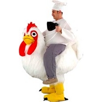 fancy dress luxury run around chef and chicken mascot costume