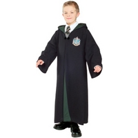 Fancy Dress - Child Harry Potter Slytherin House Deluxe Robe
