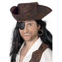 fancy dress pirate eye patch earring set