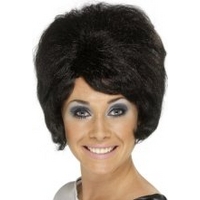 fancy dress 60s beehive black wig