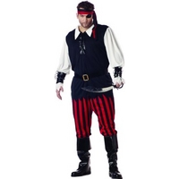 Fancy Dress - Men\'s Cutthroat Pirate Costume (Plus Size)