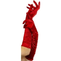 Fancy Dress - Long Red Temptress Gloves